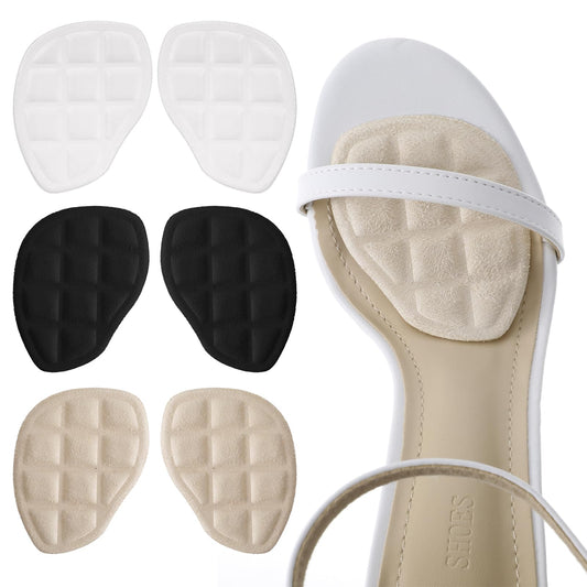 3 Pairs Metatarsal Pads Foot Gel Pads Massaging Dot Metatarsal Pads Women Ball of Foot Cushion Pads High Heel Comfort Pads for Women High Heel Anti-Slip Prevent Toe Sliding(Beige/Clear/Black)