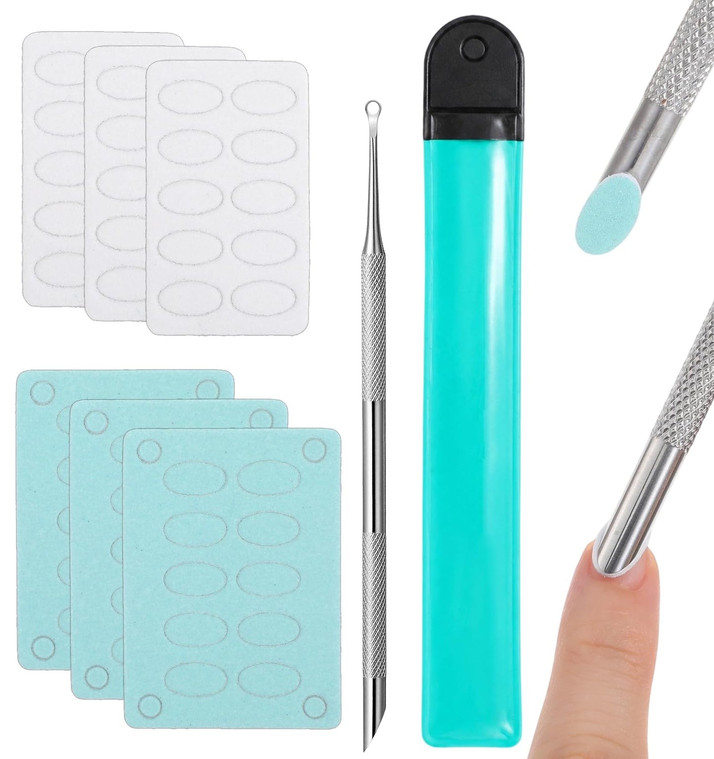 Chsoejuf Pre-Treatment Cuticle Pusher, Dual Ended Russian Prep Nail Pushers