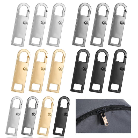 Tyqour 16 Pcs Zip Repair, Suitcase Luggage Zipper Pull Replacement, Detachable Zipper Pulls Replacement for Purses Easy to Use Larger Stronger for Backpacks, Jackets, Purses, Handbags