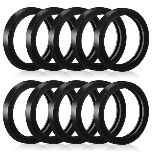 Xindojuz 10 PCS Gas Can Spout Replacement Rubber Gaskets, Jerry Can Gaskets Fuel Jug Washer Seals Spout Gasket Sealing Rings Replacement Gas Gaskets Compatible with Most Gas Can Spouts (Black Round)