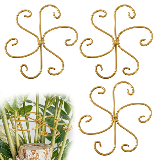 3 PCS Plant Stem Stabilizer Iron Monstera Plant Support Plants Stabilizer for Indoor Iron Plants Climbers Stem Holders Reusable Flower Planting Stakes Stems Growth Accessories for Healthy Growth