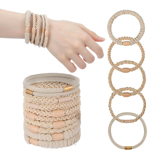 10 Pcs Bracelet Hair Ties For Women Boho Style Ties Bracelets Bracelet For Women Boho For Ponytail Holders Elastics No Damage For Thick Thin Long Curly Hair Daily Life, Sport, Working