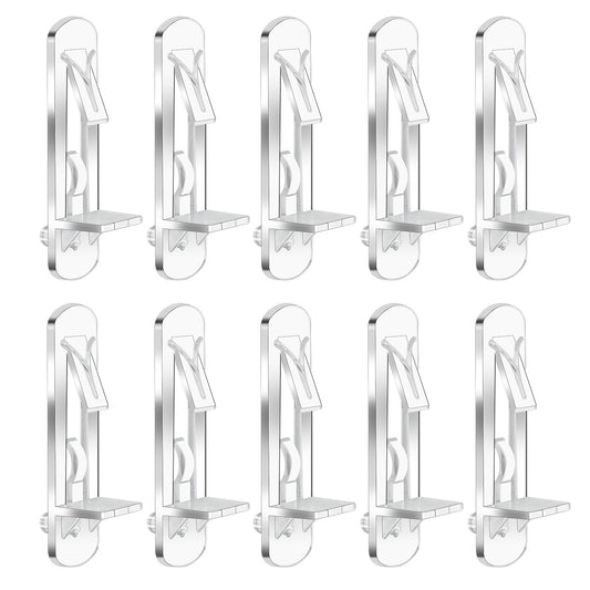 20PCS Plastic Shelf Supports, Shelf Support Pegs Kitchen Cabinet Shelf Clips, Cabinet Shelf Pegs Plastic Locking Shelf Pegs for Supporting Closets Cabinets Bookcases Shelves Kitchens (2.24×0.67inch)