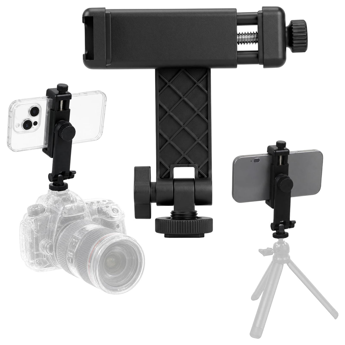 Chsoejuf Phone Tripod Mount, Universal Camera Smartphone Mount Adapter