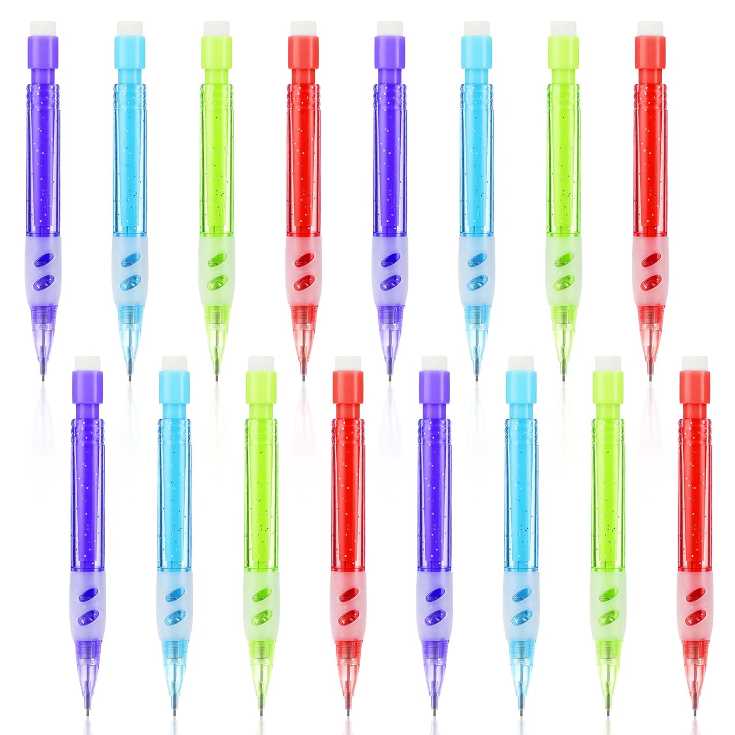 Mabor 16 PCS Mechanical Pencils Small 0.7 Mm Automatic Pencil With Eraser for High School Students Kids Mini Office Supplies for Writing Drawing Drafting
