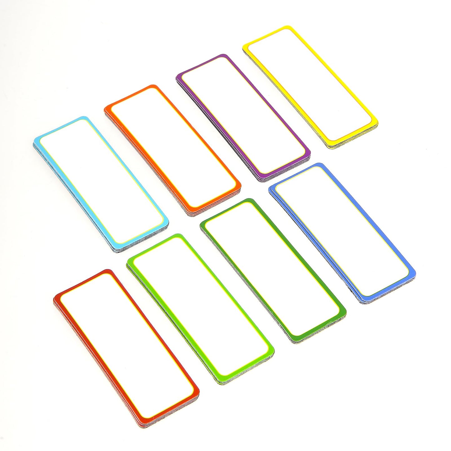 Bremorou Pack of 40 Magnets for Writing on, Writeable Magnets, Coloured Magnetic Signs, Magnetic Strips, Writeable Magnetic Signs for Labelling, Wipeable Magnetic Signs for Fridge Scrum Kanban Board
