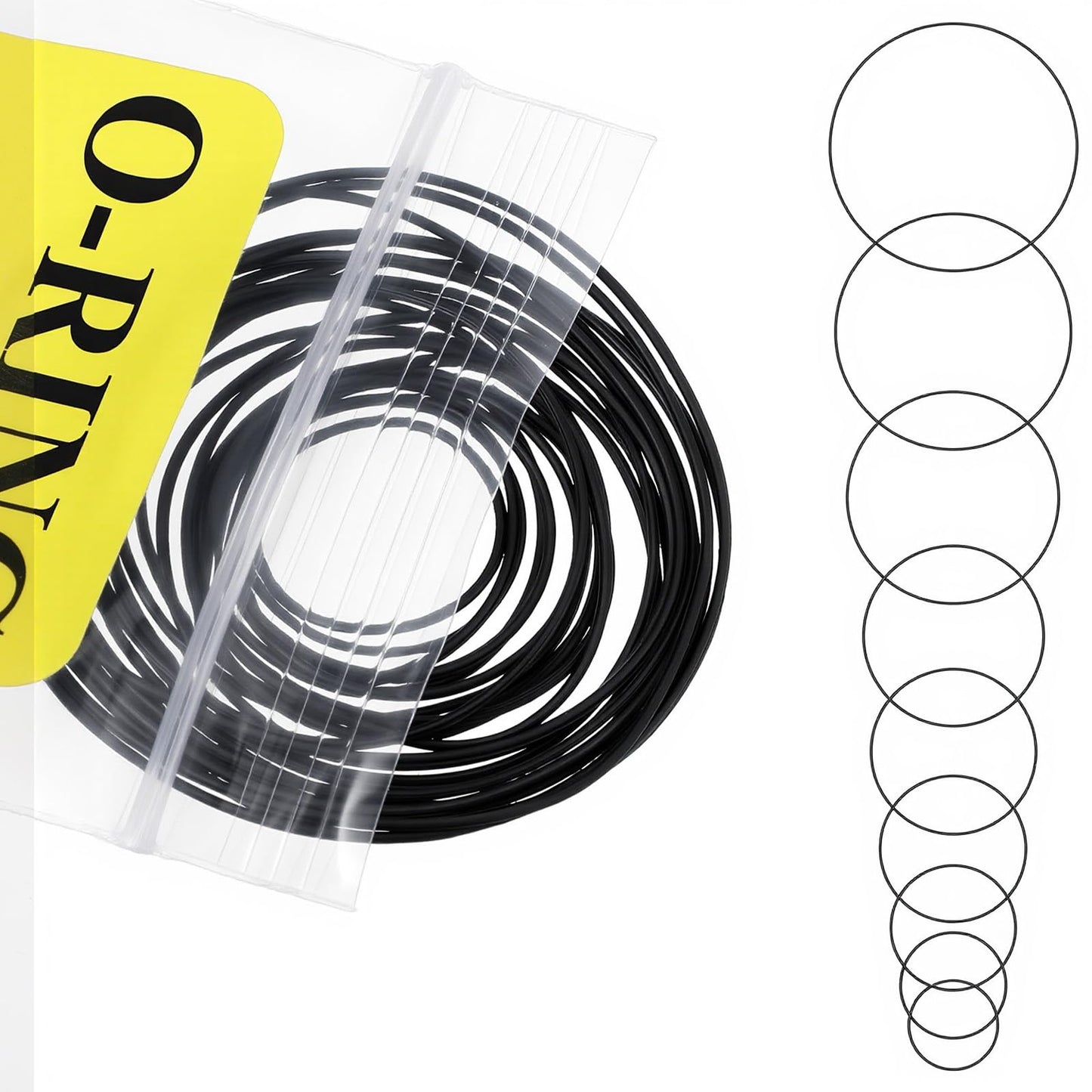 28 Pcs O Ring Watch Gasket Kit Waterproof Rubber Watchs Seal Washers Assorted Watch Back Watches Sealing Thin O Rings Repair Replacement Gaskets Rubber Black for Water Resistance Maintenance