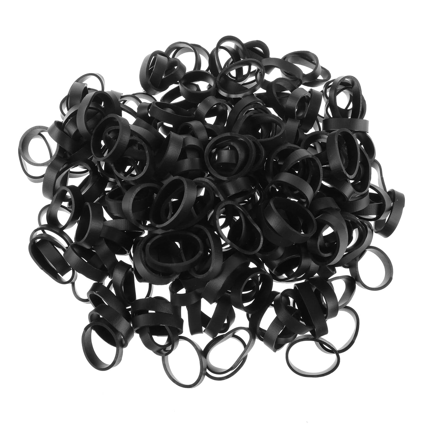 280 PCS Strong Rubber Bands Office, Teaaha 12mm Small Silicone Elastic Bands Cable Ties Reusable Cord Ties for Wire Cord Cable Management Home Office School Organization (Black)