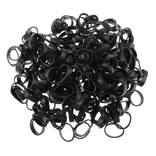 280 PCS Strong Rubber Bands Office, Teaaha 12mm Small Silicone Elastic Bands Cable Ties Reusable Cord Ties for Wire Cord Cable Management Home Office School Organization (Black)
