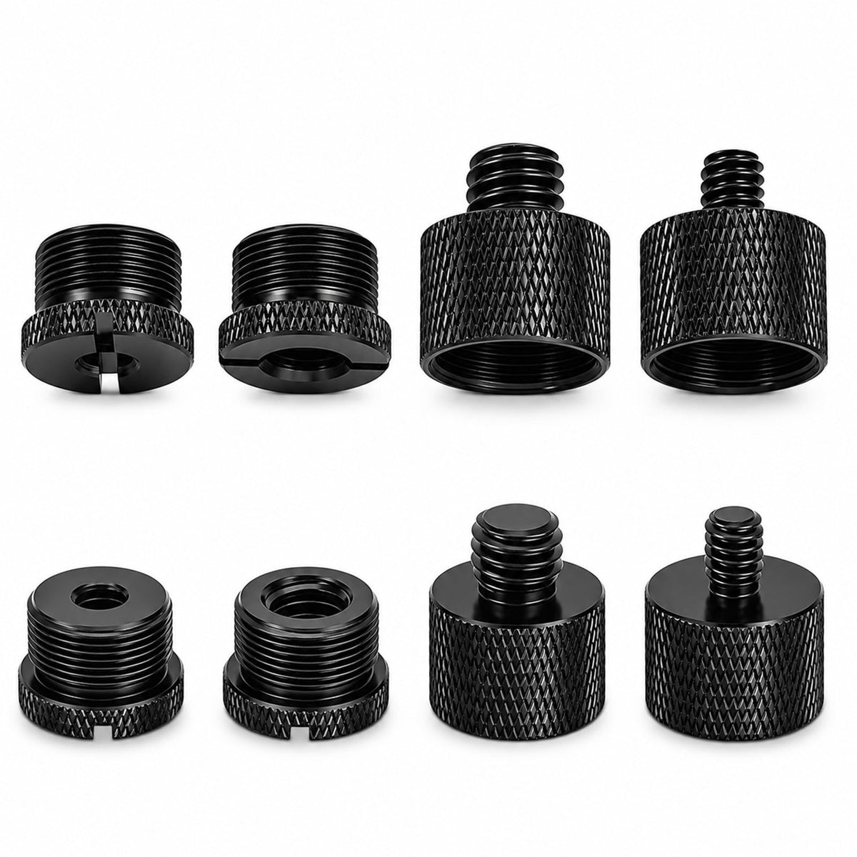 Xindojuz 8 Pack Mic Stand Adapter Set, 5/8" to 3/8" & 1/4" Tripod Adapter