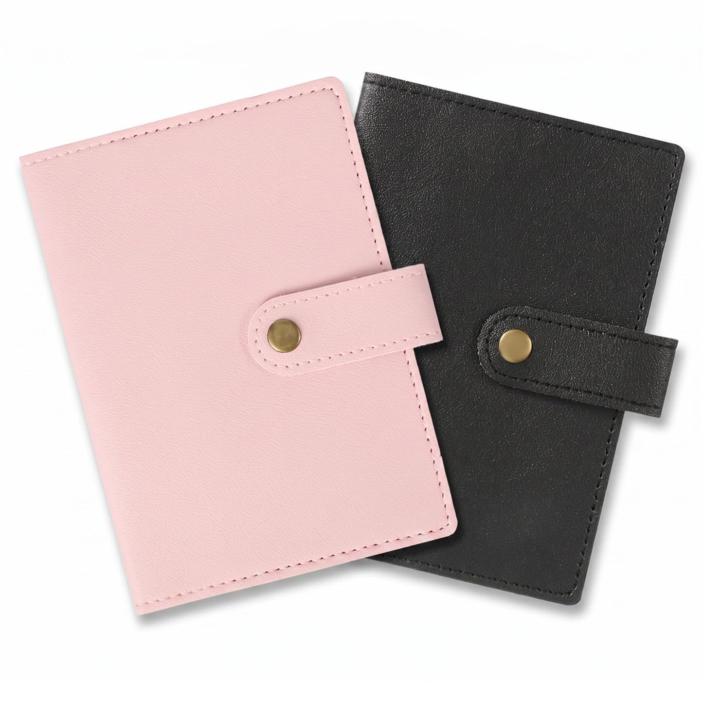 2 PCS Passport Cover PU Leather Travel Wallet Holder for Business Travel