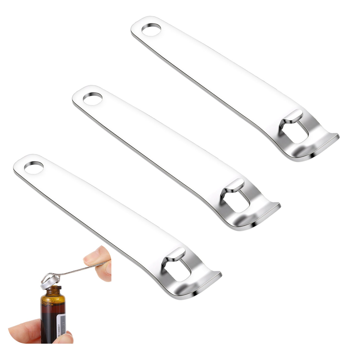 Shimmeroo 3PCS Vial Opener for Nurses, Stainless Steel Bottle Openers