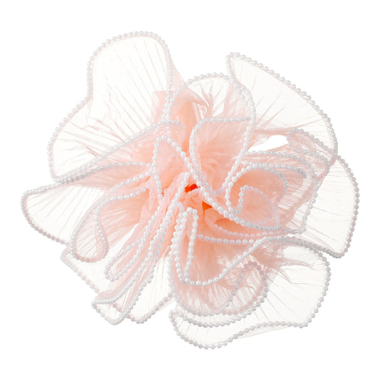 Ymapinc Pearl Mesh for Bouquets Pink Floral Mesh Paper, Pearl Wrapping Paper for Bouquet Flower Wrapping Bride Wedding Mother's Day Valentine's Day Gift Packaging (144x10.63inch)
