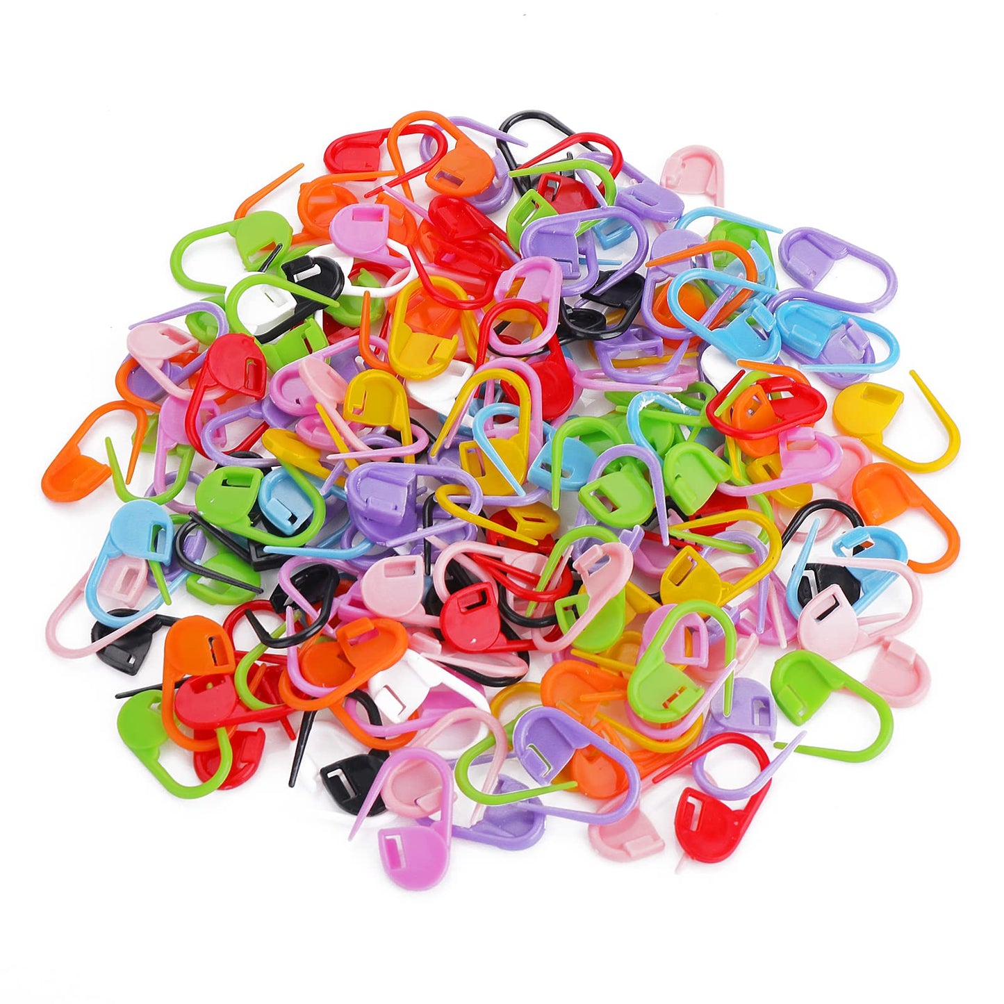 Pack of 150 Stitch Markers, Lockable Knitting Accessories, Stitch Markers, Colourful Crochet Clips, Bulk Stitch Holder, Knitting Needles and Plastic for Row Counters, Knitting, Crochet Crafts