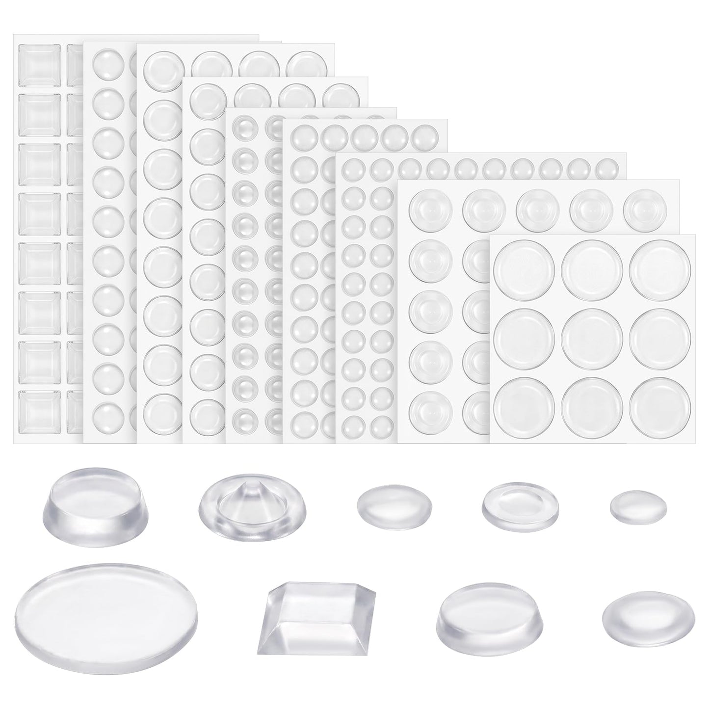 RAHHLIZS 388-Pack Cabinet Bumpers Clear Cabinet Door Bumpers Rubber