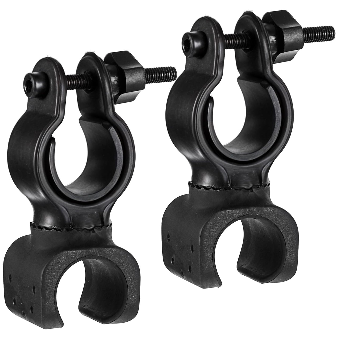 12PCS Universal Walking Stick Holders, Walking Stick Holders for Mobility Scooter Accessories, Wheelchair Cane Holder, Walking Cane Accessories (Black)