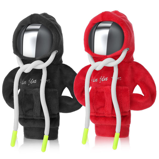 Tyqour 2Pcs Gear Shift Hoodie Funny Car Gear Shift Cover Universal Gear Shift Knob Cover Car Interior Accessories for Men Womens