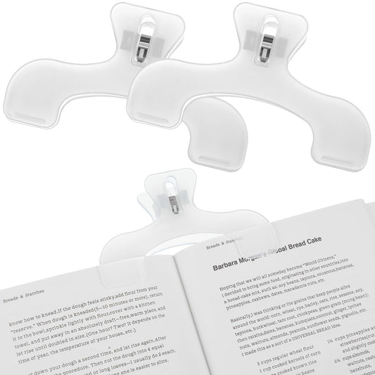 2Pcs Transparent Book Page Holder for Reading, Book Clip, Books Opener Holder Convenient for Reading Teaching and Fixing Manuscripts Music Books, Page Marker Clips Suitable for Teacher Clerk