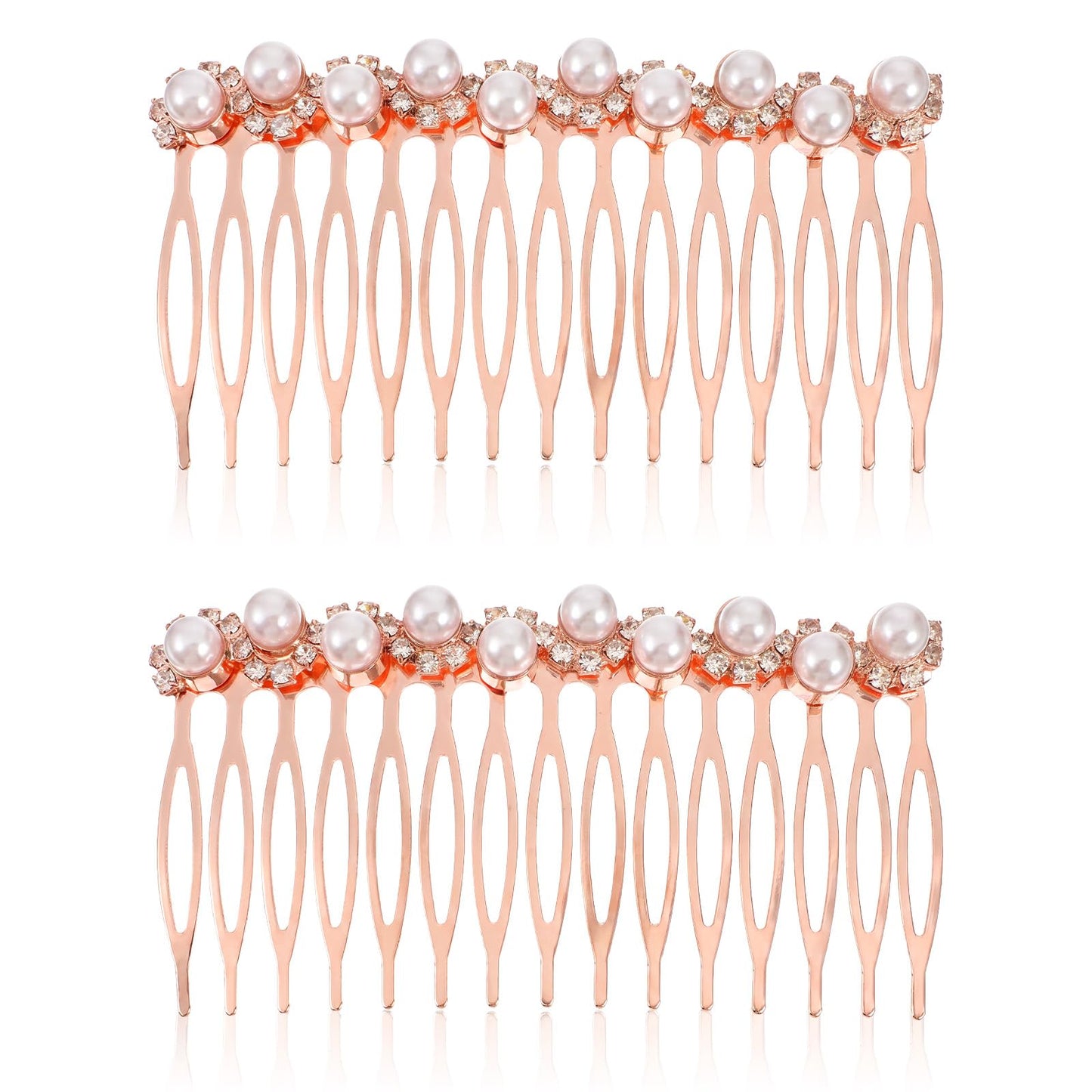 RAHHLIZS 2pcs Pearl Hair Combs For Women Accessories, Wedding Hair Combs