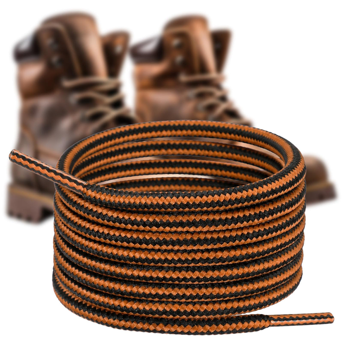 ZAHESIDS 2 Pair Shoe Laces Round Shoelaces Boot Laces Heavy Duty 3mm 140cm
