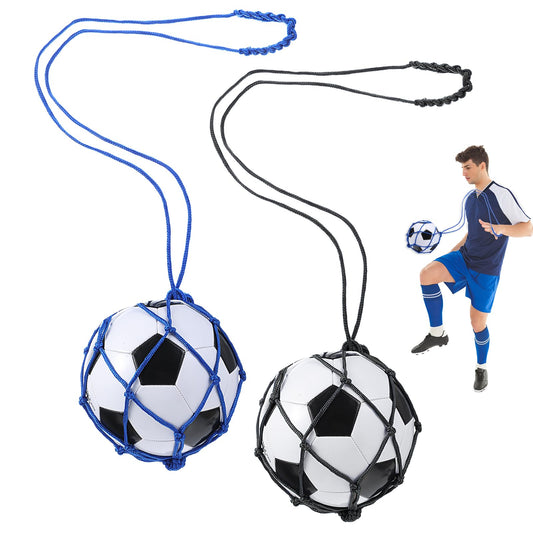 2PCS Soccer Ball Trainer Football Kick Trainer Soccer Juggling Trainer Soccer Ball Net Kicker Solo Soccer Trainer Solo Soccer Kick Practice Training Aid Soccer Return Fits Ball Size 3 4 5 (Black Blue)