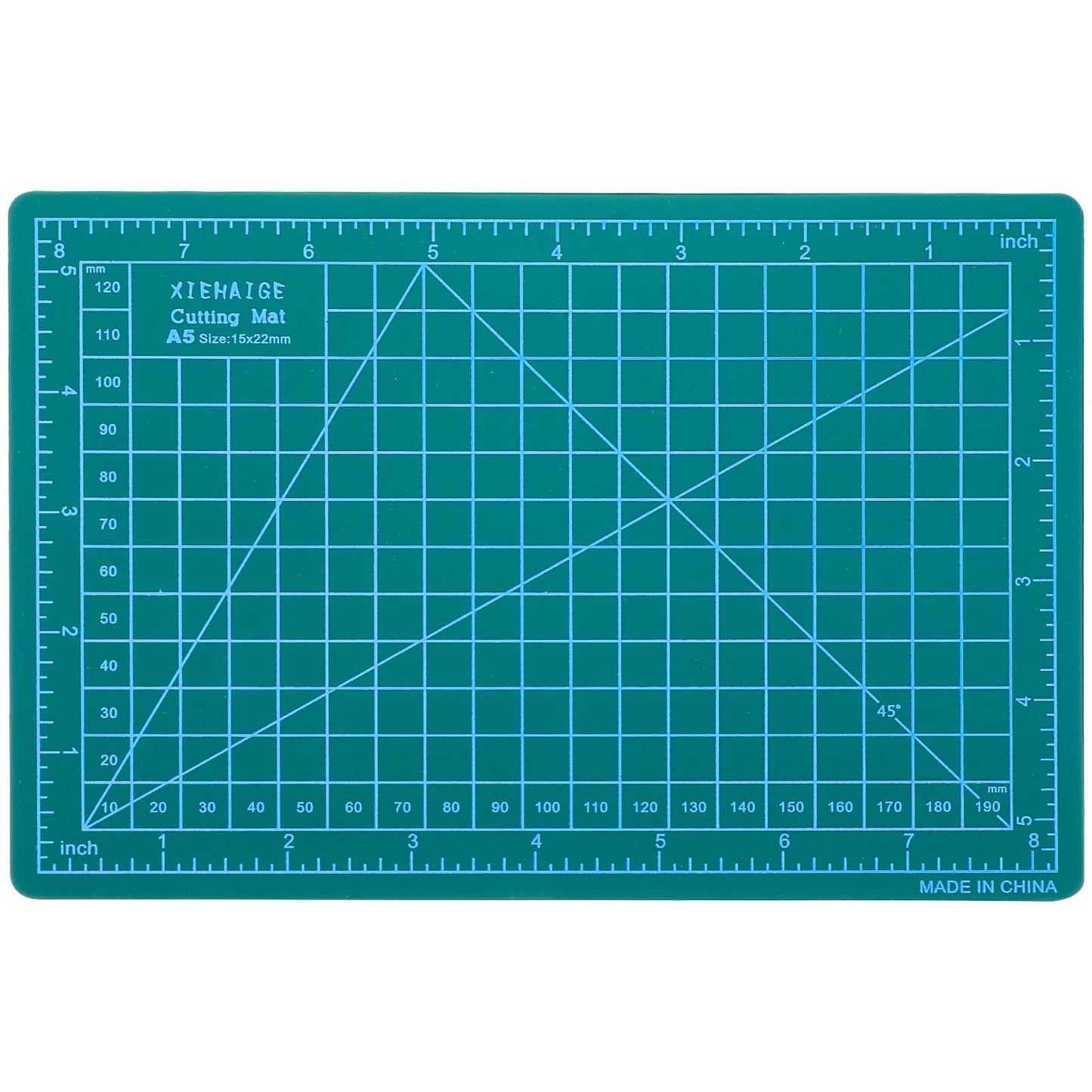 Xinjoduz 1 PCS Self Healing Cutting Mat, 8.7"× 5.9" Green Rotating Cutting Mats for Quilting Double Sided 5-Ply Fabric Cutting Board Small Cutting Mats for Sewing Crafts Hobby Scrapbooking Project