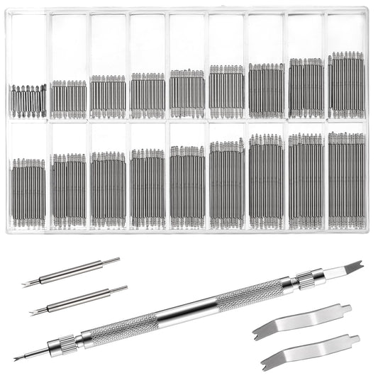 144PCS Watch Band Tool Stainless Steel Watch Link Removal Kit with Spring Bar Tool and Watch Band Pins Strap, Heavy Duty Bracelet Repair Kit for Watch Resizing Adjustment Repair and Watch Band Removal