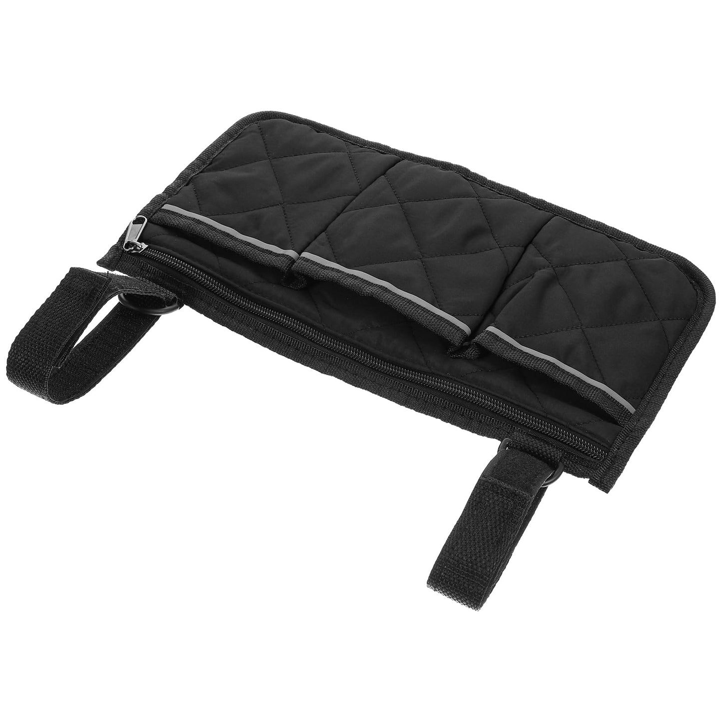 Xindojuz 2 PCS Wheelchair Bag, Wheelchair Pouch Side Pocket with Cup Holder, Wheelchairs Bags to Hang on Back, Wheelchairs Armrest Accessories for Walkers, Rollators, Mobility Scooters (Black)