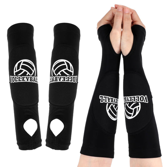 1 pair of volleyball sleeves, Ymapinc hand sleeves with shoulder pads and thumb hole, sting protection for girls, boys, youth women, 1 pair