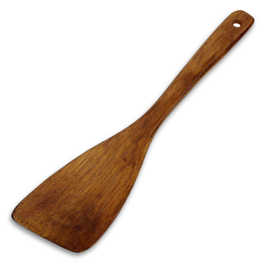 1 PCS Wooden Spatulas Teak Spatula Wooden Spatula for Cooking Flat Wooden Turner Premium Teak Wooden Spatula for Cooking Non Stick Wood Cooking Utensil Angled Flat Spatula for Cooking Gifting