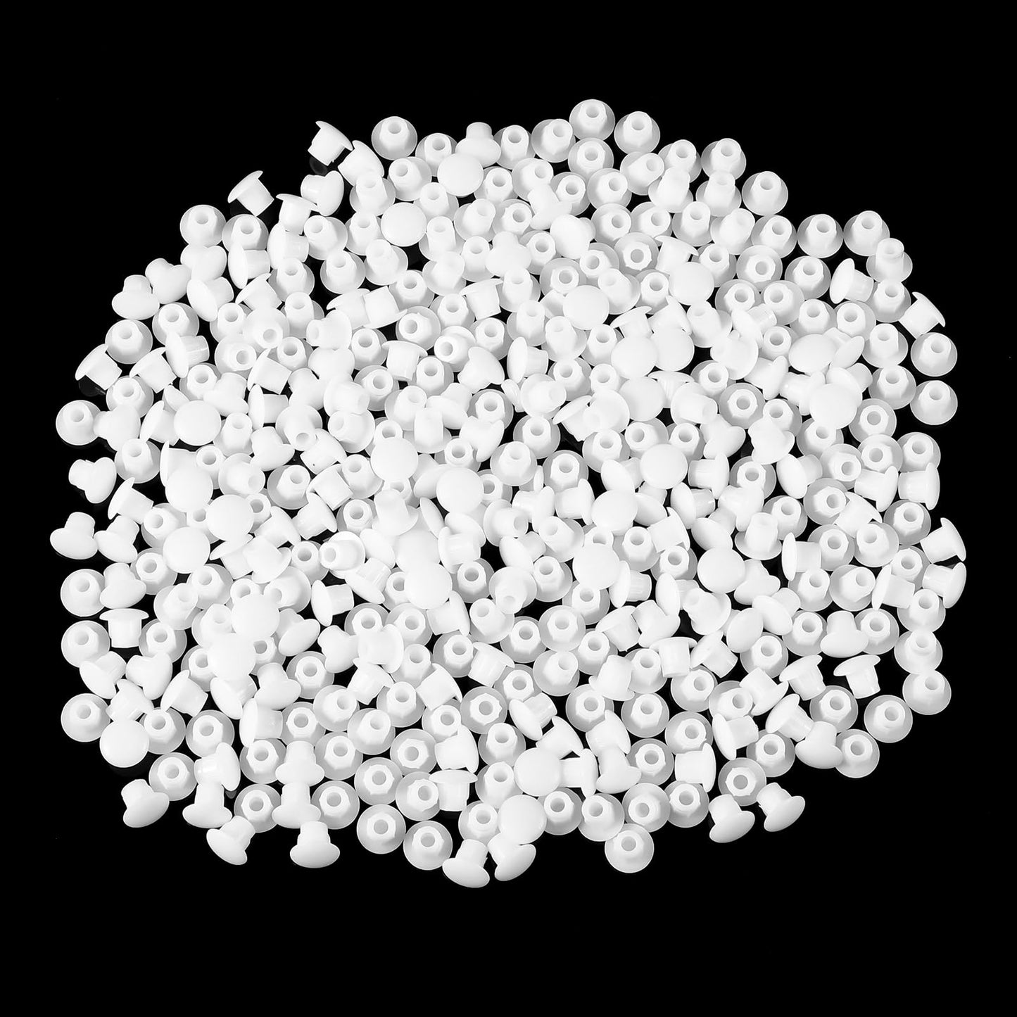 400 Pcs Screw Covers Caps White Plastic Screw Caps White Hole Plugs Screw Cap Drilling Cover Plugs Hole Plugs Assorted For Nail Holes Screw Holes Partition Holes In Cabinets Brackets Shelves