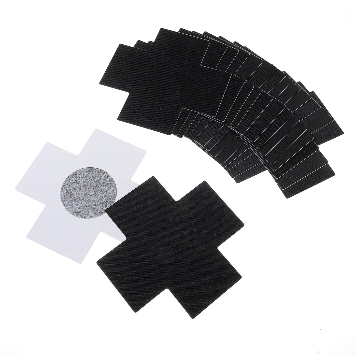 Mabor 10 Pairs Black Nipple Covers,Women's Breast Petals,Invisible,Skin-friendly and Comfortable Wearing Self-Adhesive Nipple Covers for Women Men Nipple Chafing Prevention Marathon Running