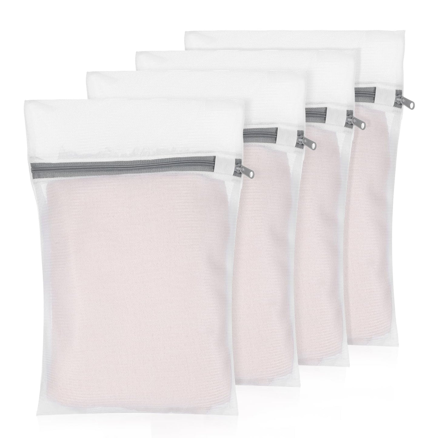 Ouligay 4 Pack Small Mesh Laundry Bags for Delicates 30 x 40cm Small Mesh Bags for Laundry mit Zipper, Lingerie Bag for Delicates, Lingerie, Bra, Socks, Intimates and Underwear
