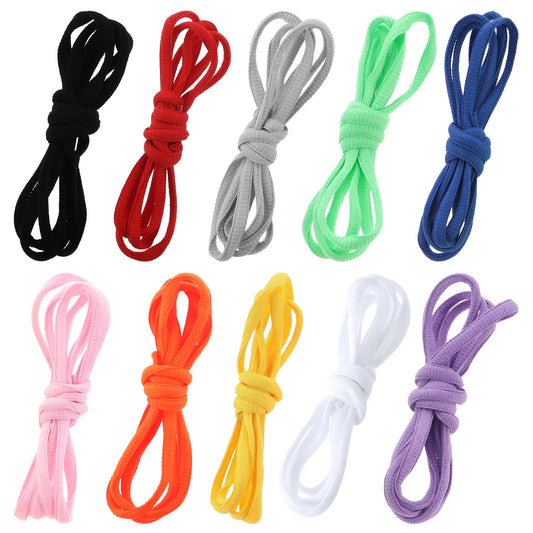 10 Pair 140cm Shoe Laces Round Shoelace Sneaker Shoe Laces Elastic Shoe Strings Sport Flat Shoelaces Replacement for Sneakers Canvas Ice Skates Boots Casual Running Training Shoes, 10 Colors