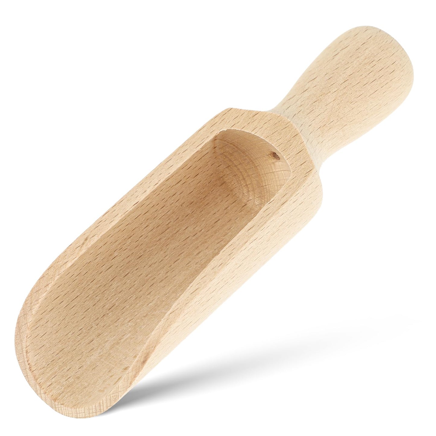 Wooden Scoop Natural Beech Wood Scoop Wooden Scoops for Bath Salt Coffee Flour Sugar Tea Cereal Spice Powder Wooden Candy Spoon Multifunctional Kitchen Spoons Utensils for Jars Canisters