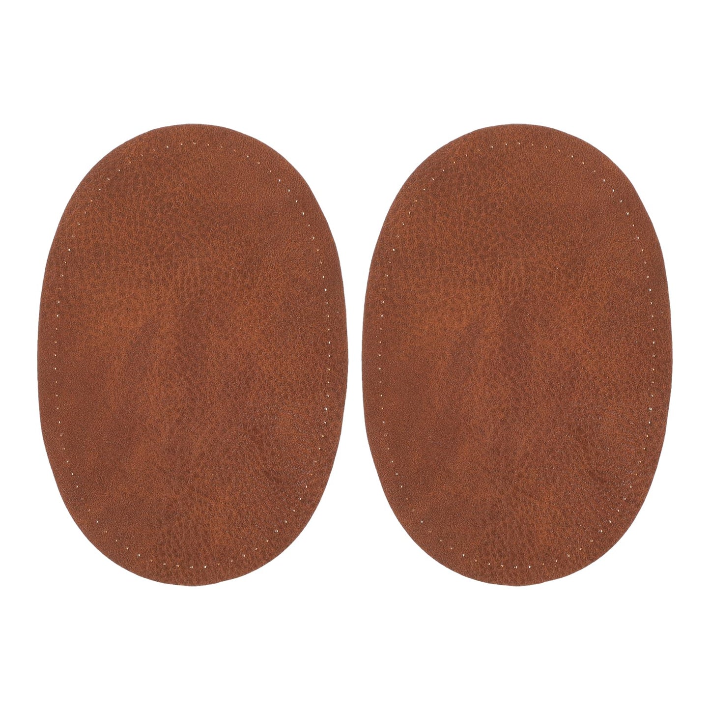 2PCS Elbow Patches Sew-On Fabric Oval PU Leather Patch,Clothing Fabric Repair Sewing Patch for Sweaters,Jackets,Trousers and Hats(Coffee, 5.43×3.54 Inches)