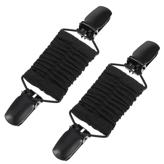 2 PCS Cinch Clips for Women Clothing Dress Clips Back Cinch Shirt Tightener Clothes to Tighten Shawl Cardigan Collar Clip Fit Dress Set for Women Men Tightening Pant (Black)