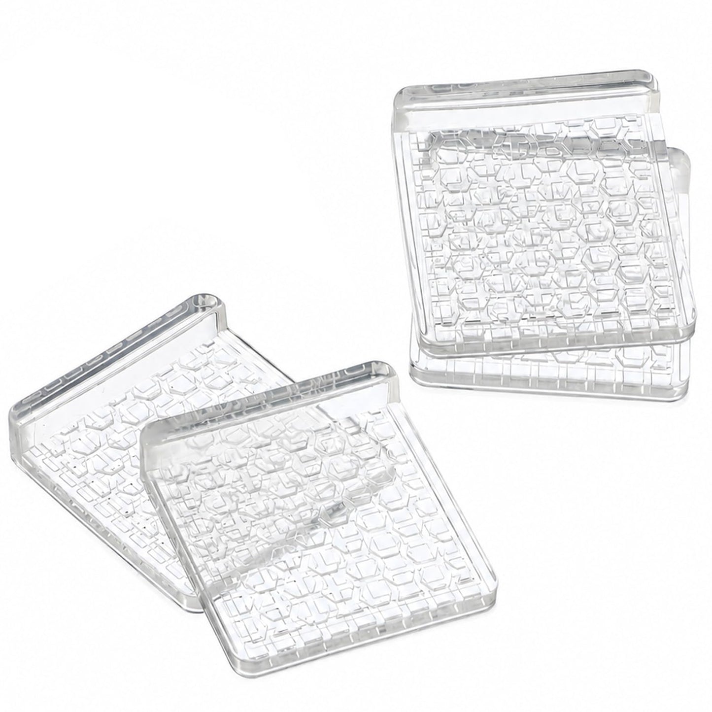 4 Pcs 1.7" × 1.6" Clear Furniture Coaster Cups Non Slip Furniture Pads