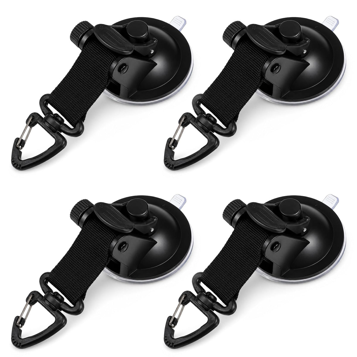 2 Pack Heavy Duty Car Camping Tie Down Suction Cup with Hooks