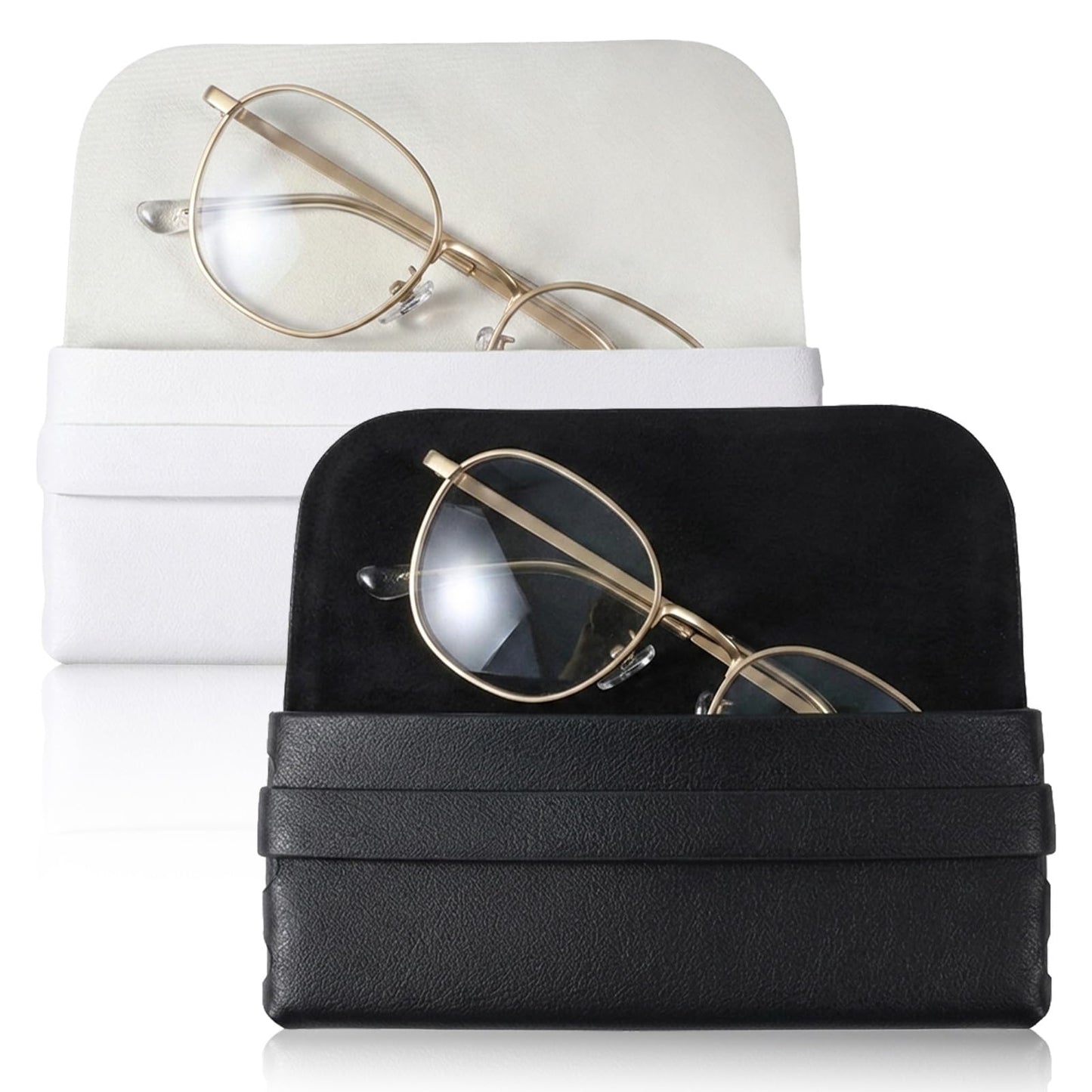MEUYSIAC 2Pcs Sunglasses Case Glasses Case Soft Eyeglass Cases for Women