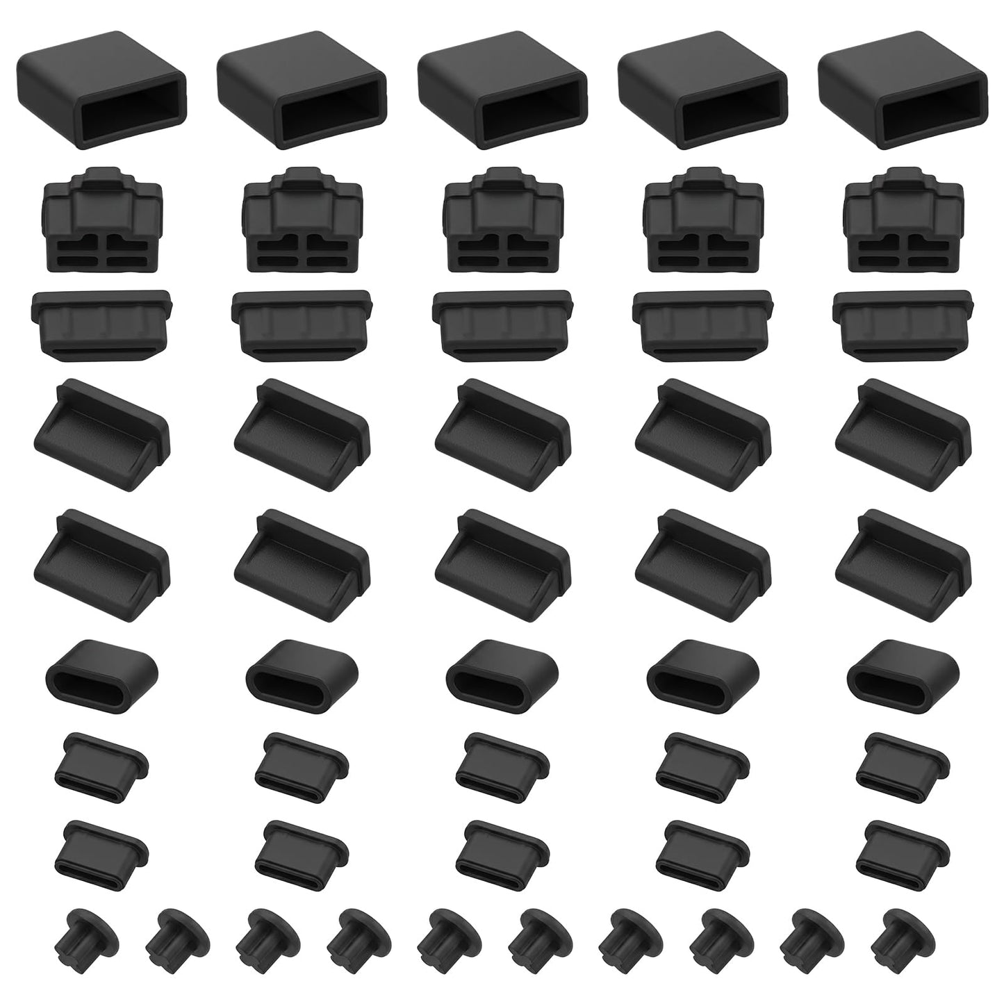 Chsoejuf 50PCS USB C Dust Plug Cover Silicone Charging Port Protector Caps