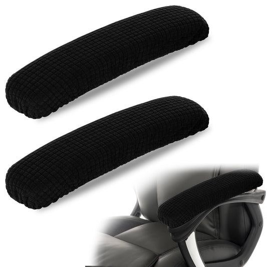 Ymapinc Office Chair Arm Covers, Black Elastic Office Chair Arm Pads, Gaming Chair Cover Armrest Covers Office Seat Hand Rest Protector Arm Cover Protectors for Office Chair