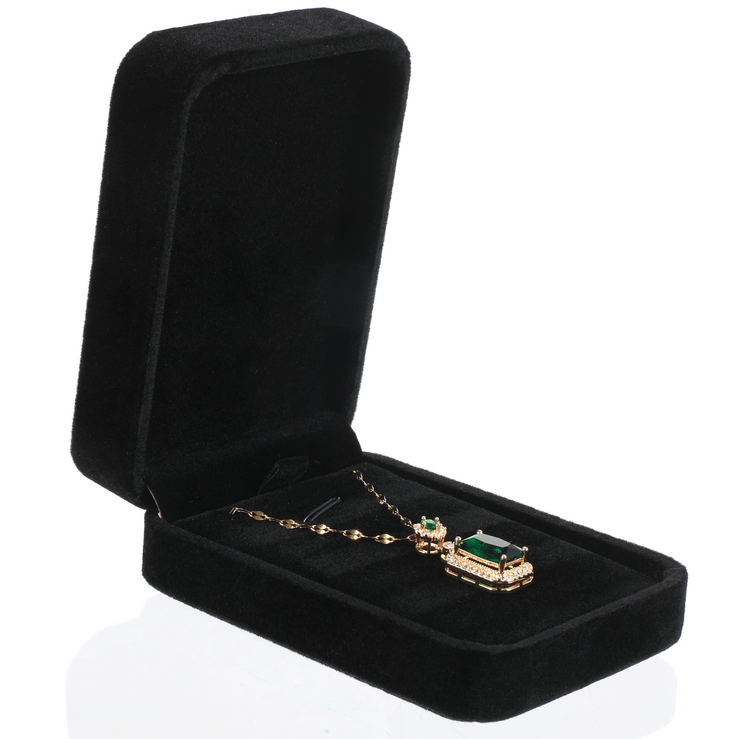RAHHLIZS 2 Pieces Necklace Gift Box Black Pendant Jewelry Box for Women Velvet Boxes Jewellry Holder Case