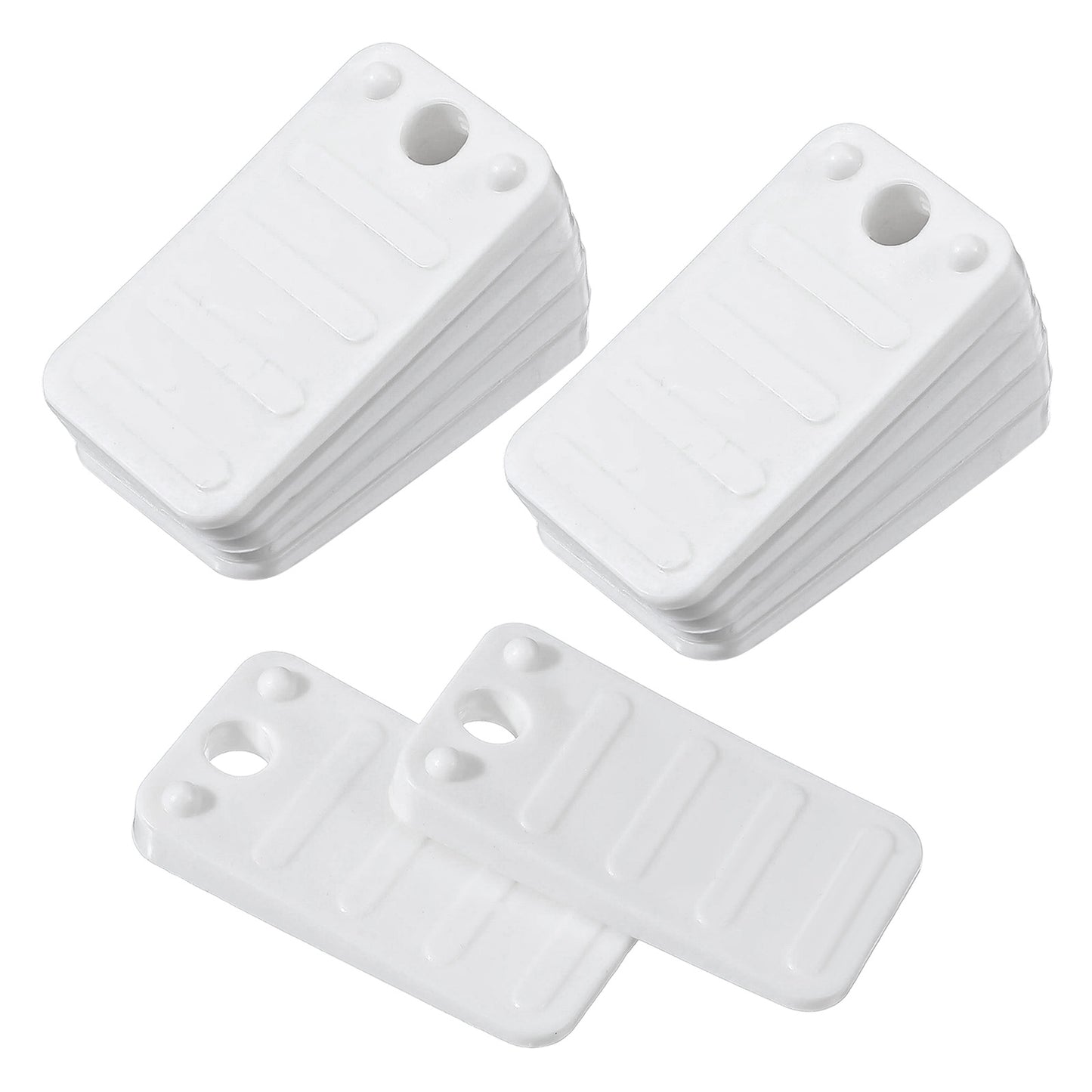 Sorcristy 10 PCS Toilet Shims for Leveling, Adjustable White Plastic Shims for Uneven Floors, Furniture, Doors, Tables