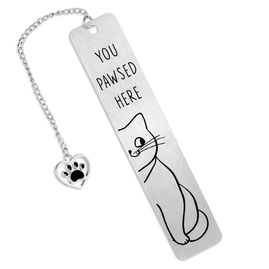 Ymapinc Cat Bookmark Gifts for Book Lovers Women, Book Accessories for Reading Lovers, Cat Gifts for Readers, Stainless Steel Bookmarks for Book Lovers, Gift for Readers, Cat Gifts for Cat Lovers