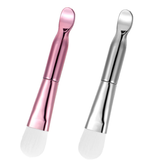 2 Pcs Face Mask Applicator Face Mask Brush Applicator Durable Silicone Soft Facial Masks Spatula Tool Dual Reusable Brush for the Anti Aging for Clay, Cream, Gel, And Mud Facial Masks