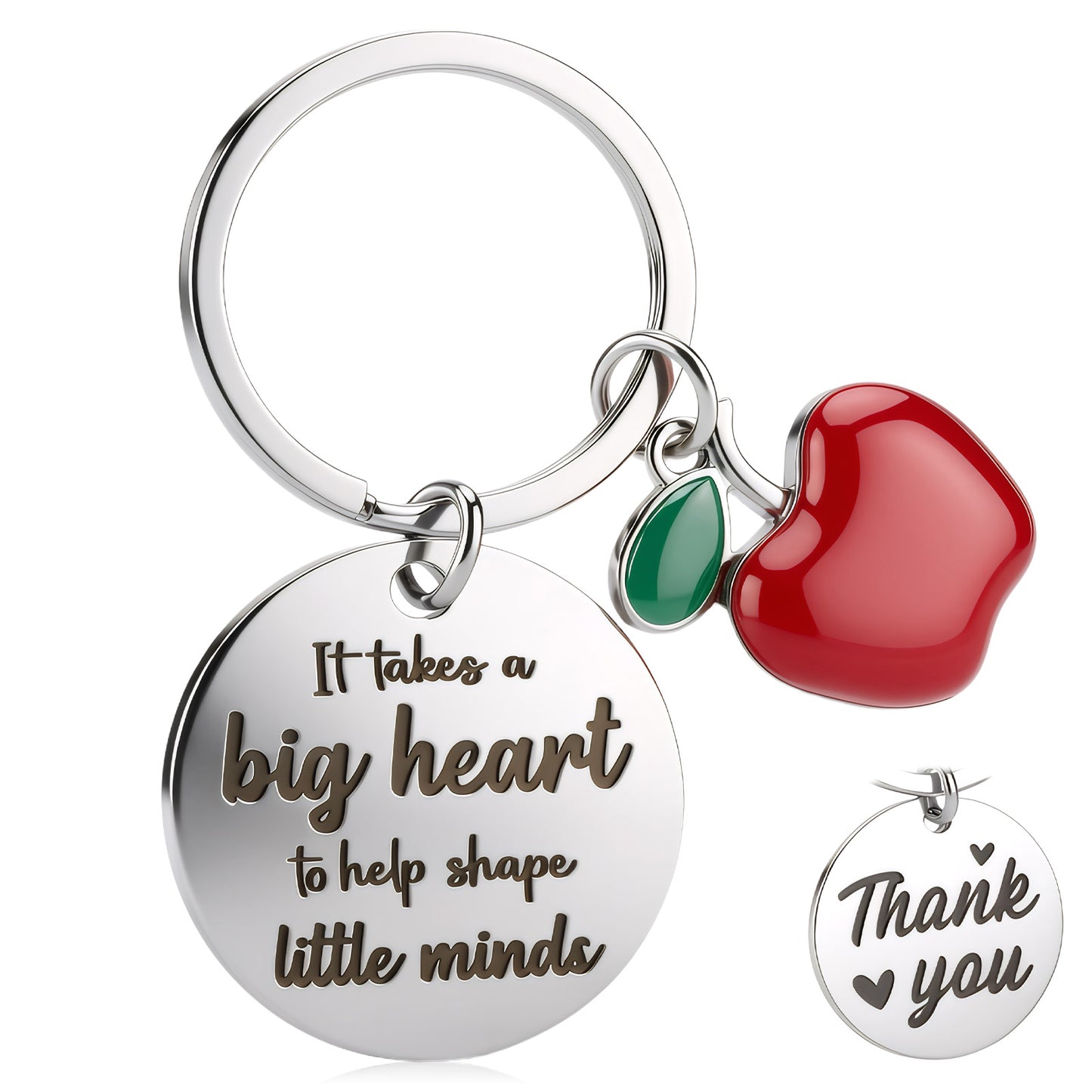 Ouligay Teacher Appreciation Gifts, Teacher Keychain with Apple, Teacher Gifts, Teacher Thank You Gifts for Women Men Coworker Employee Christmas Appreciation Gift