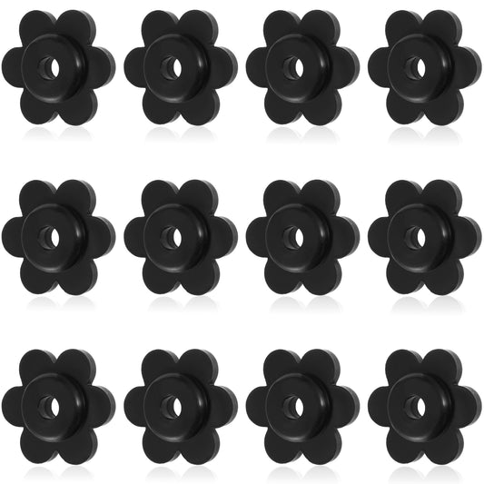 12 Pcs Garden Flag Stoppers Garden Flag Clips Rubber Garden Flag Pole Rings Garden Flag Stopper Black Flower Shape Flag Stoppers Flag Stand Flag Pole Holder For Small Yard Flags Indoor & Outdoor Use
