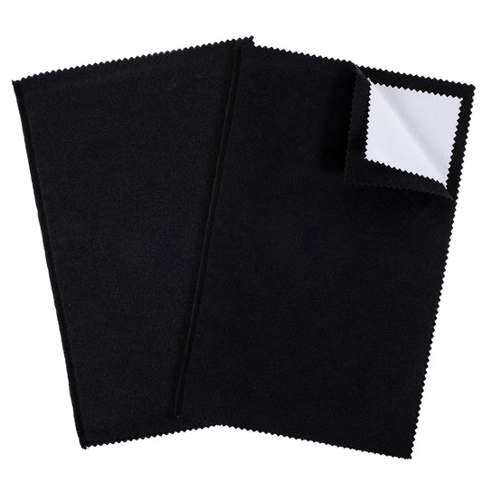 2 PCS Silver Polish Cloth 10x12'' Pure Cotton Jewelry Cleaner Cloth, Double-Sided Reusable Soft Silver Polishing Jewelry Cleaner Cloth for Sterling Silver Gold Platinum Jewelry and Large Silverware