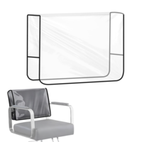 Teaaha Salon Chair Cover 20"X 16"X 4.7" Black Square Hairdressing Massage Seat Barber Chair Covers Protectors Fits Most Salon Chairs, Reinforced Precision Stitched Clear Covers